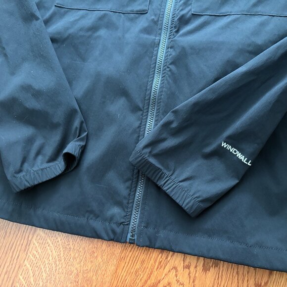 Mens North Face Volvo Lightweight Hooded Windwall Nylon Black Jacket Large - Picture 2 of 10